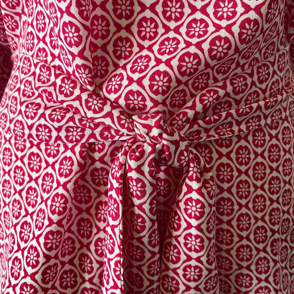 Talbots Pink and White Tie Front Top - Picture 2 of 6